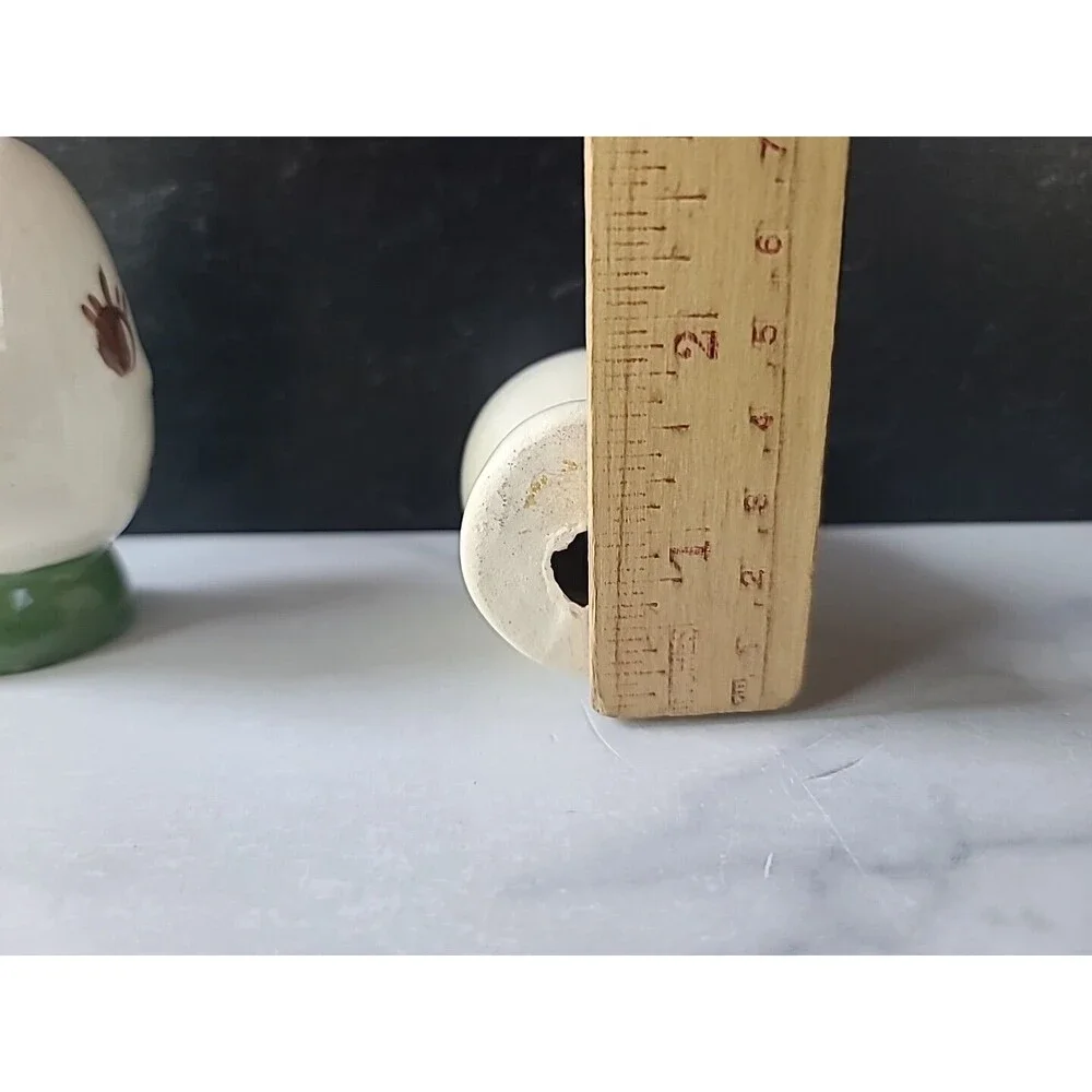 Egg Head Salt And Pepper Shakers Vintage, READ